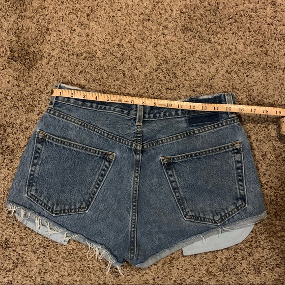 VINTAGE LEVI BLUE JEAN SHORTS. See description for size - Picture 4 of 4
